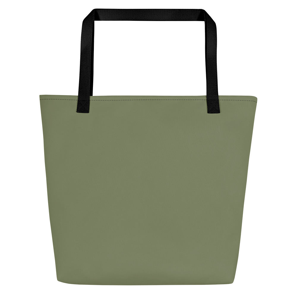 All-Over Print Large Tote Bag featuring exotic Green Headed Tanager design