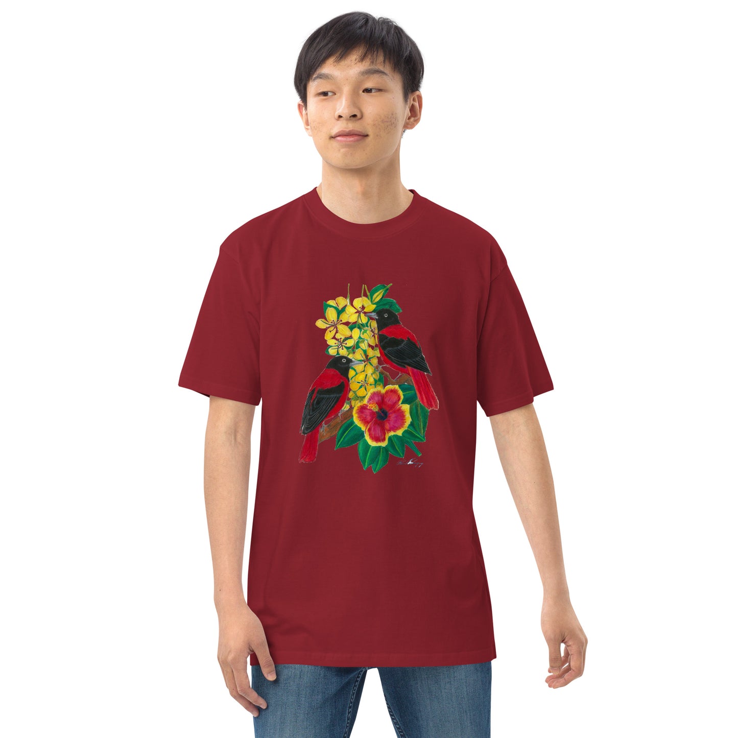 Wings of the Rainforest Men’s premium heavyweight tee