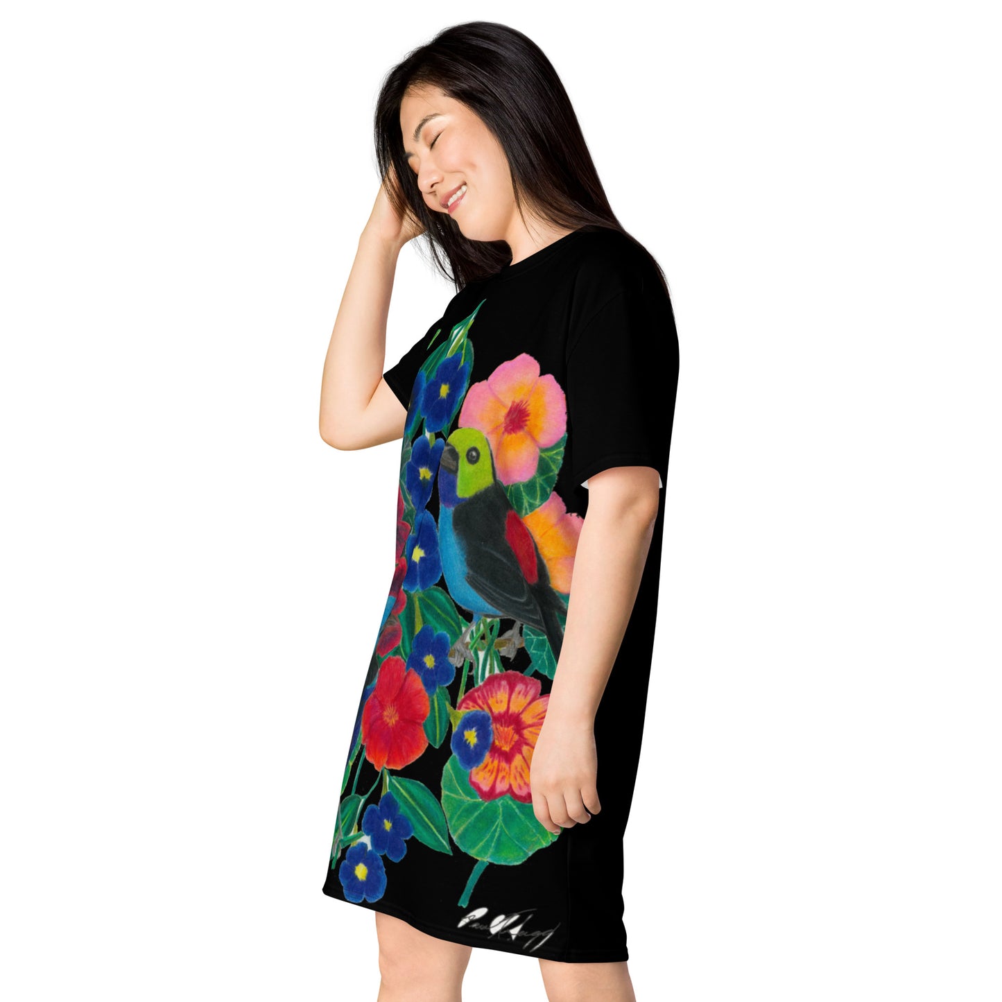 Bird Lover's T-shirt dress - redrockartwork