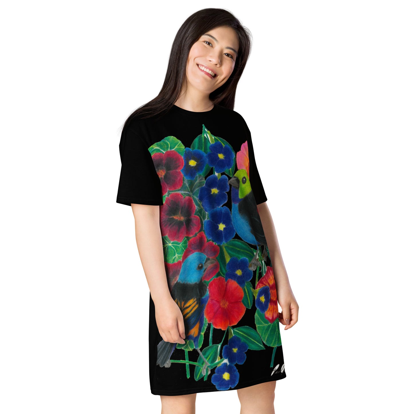 Bird Lover's T-shirt dress - redrockartwork