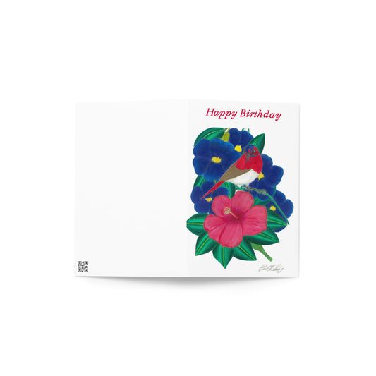 Greeting cards (this one featuring the Temminck's Sunbird)