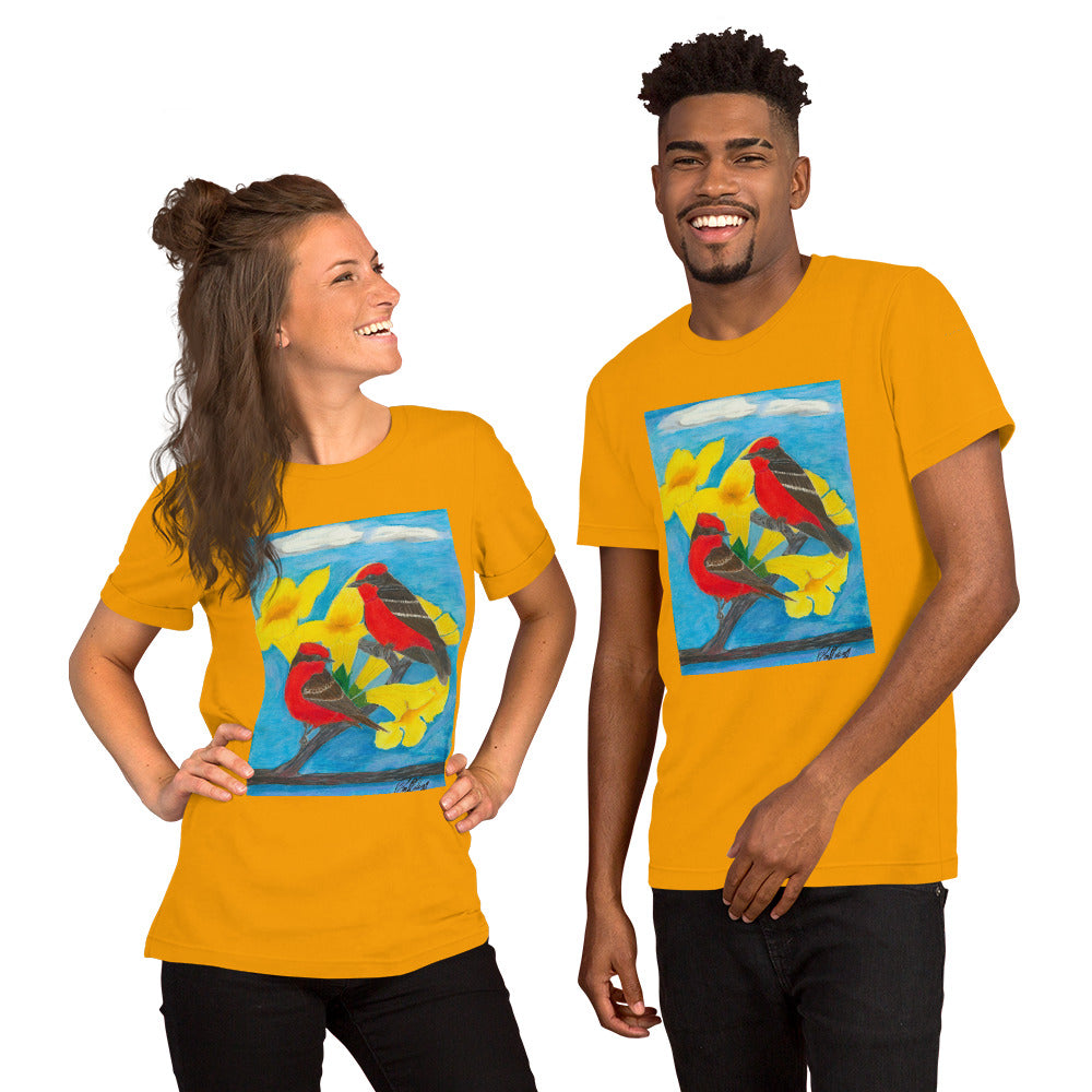 Vermillion Flycatchers design Unisex t-shirt