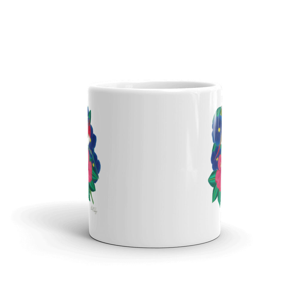 White glossy mug