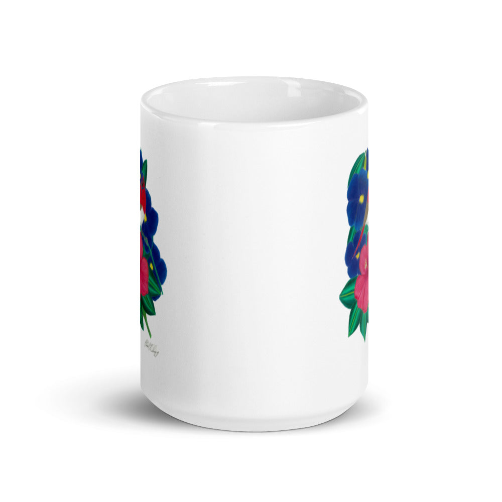 White glossy mug